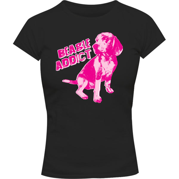 Beagle Addict - Ladies Slim Fit Tee - Graphic Tees Australia