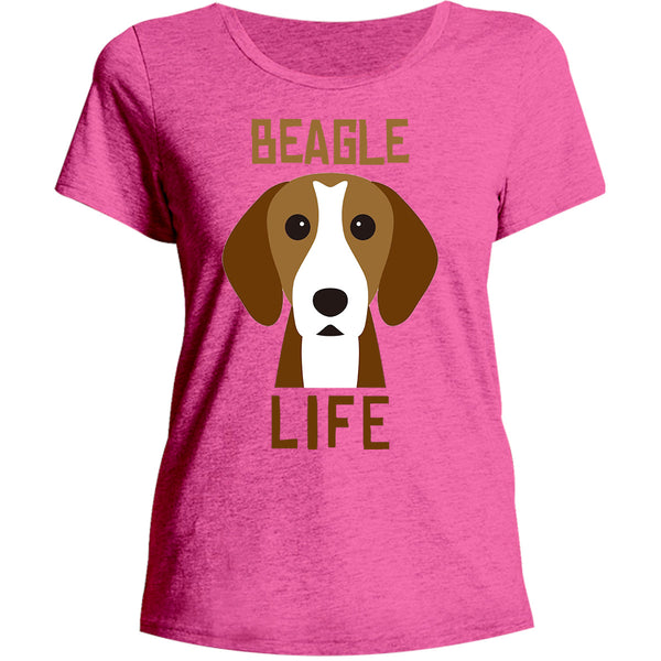 Beagle Life - Ladies Relaxed Fit Tee - Graphic Tees Australia