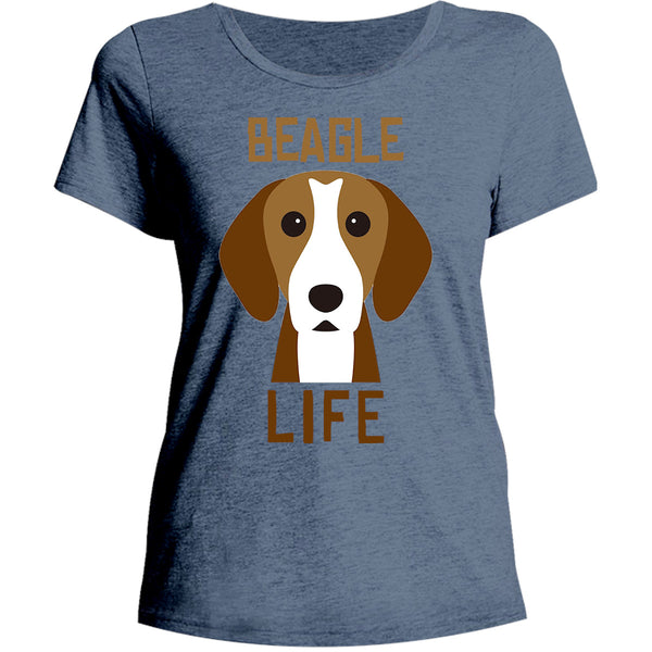 Beagle Life - Ladies Relaxed Fit Tee - Graphic Tees Australia