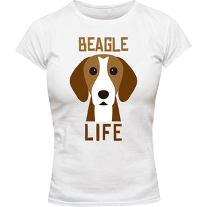 Beagle Life - Ladies Slim Fit Tee - Graphic Tees Australia