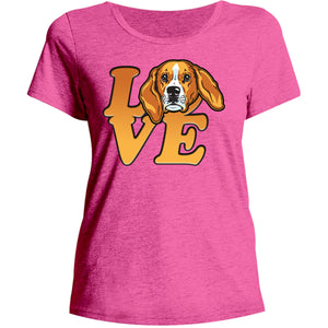 Beagle Love - Ladies Relaxed Fit Tee - Graphic Tees Australia