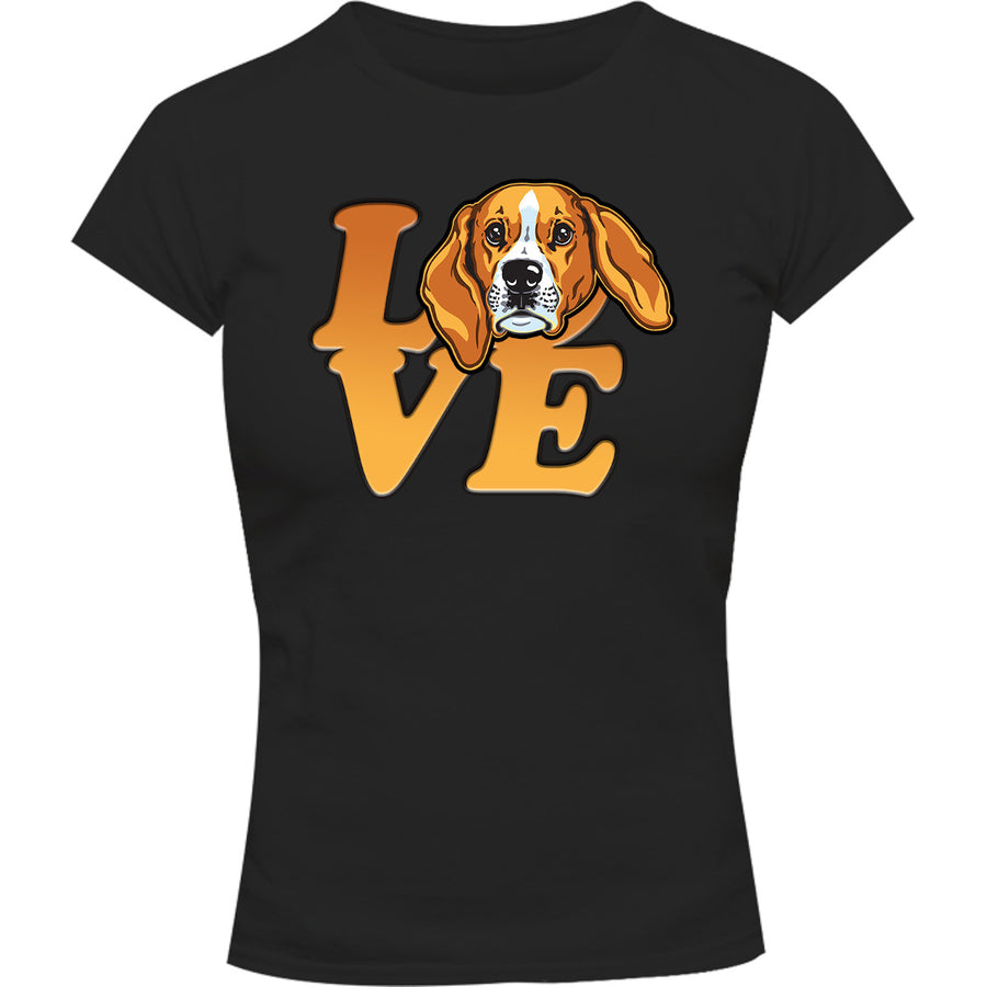 Beagle Love - Ladies Slim Fit Tee - Graphic Tees Australia