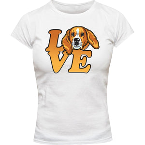 Beagle Love - Ladies Slim Fit Tee - Graphic Tees Australia