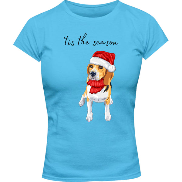 Beagle 'tis the Season - Ladies Slim Fit Tee