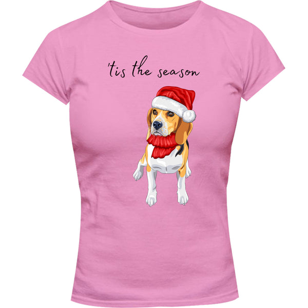 Beagle 'tis the Season - Ladies Slim Fit Tee