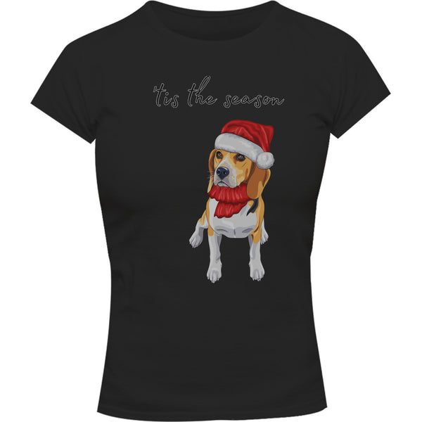 Beagle 'tis the Season - Ladies Slim Fit Tee