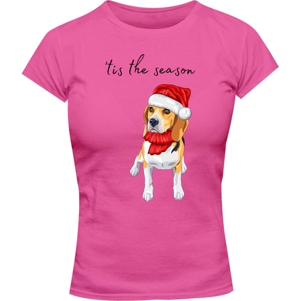 Beagle 'tis the Season - Ladies Slim Fit Tee