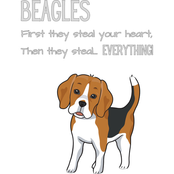 Beagles Steal Everything - Ladies Slim Fit Tee