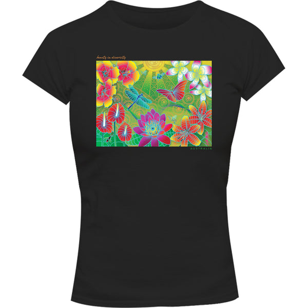 Beauty in Diversity - Ladies Slim Fit Tee - Graphic Tees Australia