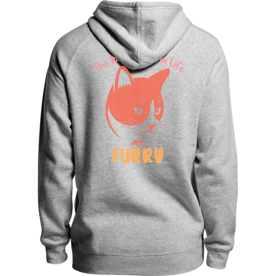 Best Things In Life Are Furry - Unisex Hoodie - Plus Size - Graphic Tees Australia