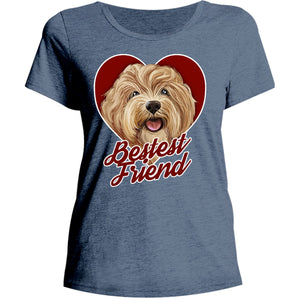 Bestest Friend - Ladies Relaxed Fit Tee - Graphic Tees Australia