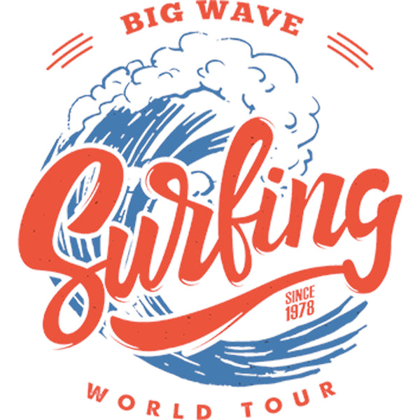 Big Wave Surfing - Ladies Relaxed Fit Tee - Graphic Tees Australia