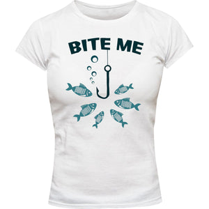 Bite Me - Ladies Slim Fit Tee - Graphic Tees Australia