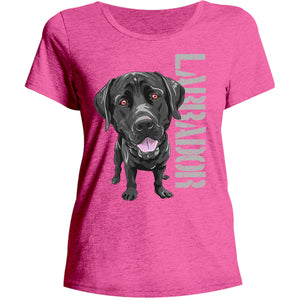 Black Labrador - Ladies Relaxed Fit Tee - Graphic Tees Australia