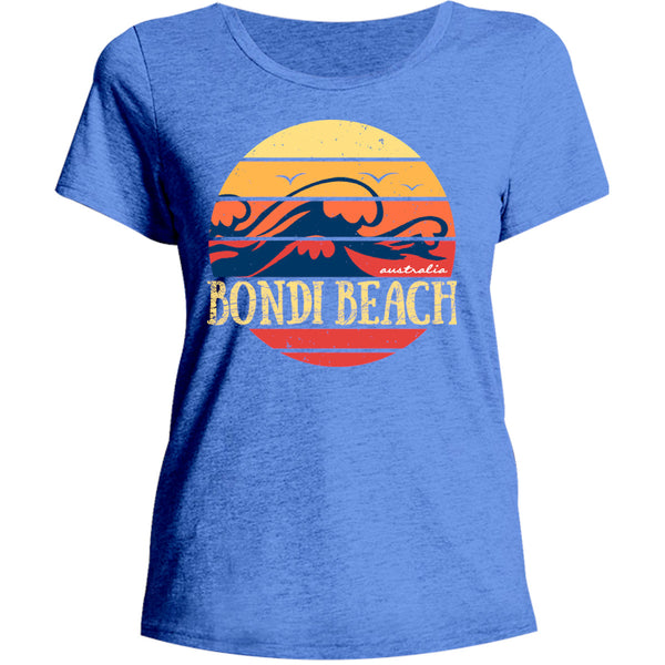 Bondi Circle Wave - Ladies Relaxed Fit Tee - Graphic Tees Australia