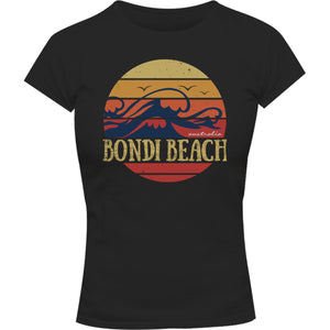 Bondi Circle Wave - Ladies Slim Fit Tee - Graphic Tees Australia