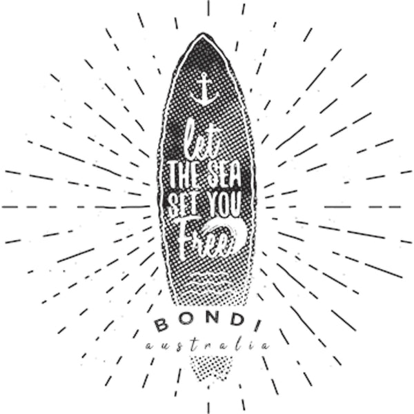 Bondi Let The Sea - Ladies Slim Fit Tee - Graphic Tees Australia