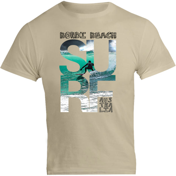 Bondi Surf Photo in Word - Unisex Tee - Graphic Tees Australia