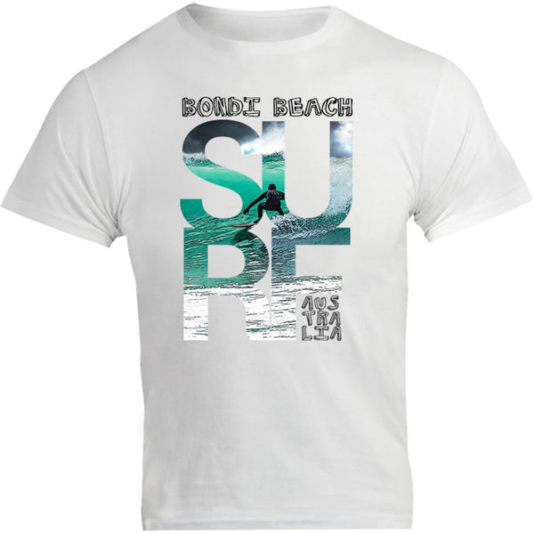 Bondi Surf Photo in Word - Unisex Tee - Graphic Tees Australia