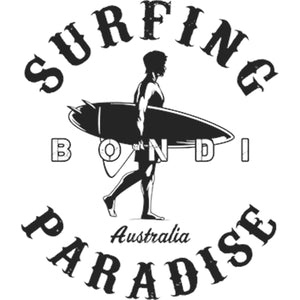 Bondi Surfing Paradise - Ladies Relaxed Fit Tee - Graphic Tees Australia