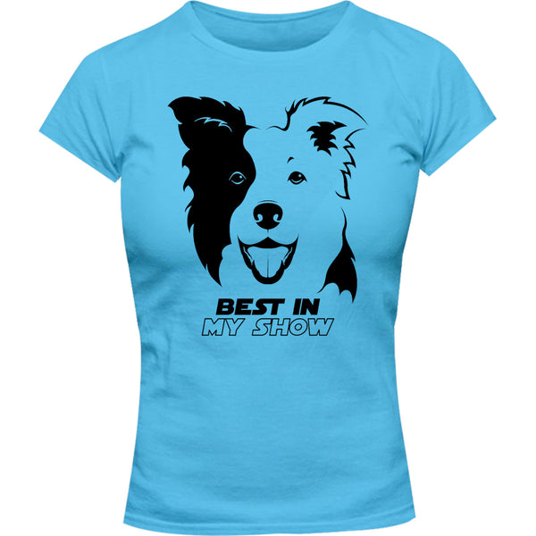 Border Collie Best In Show - Ladies Slim Fit Tee - Graphic Tees Australia