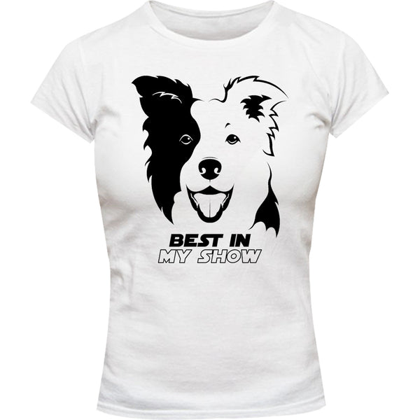 Border Collie Best In Show - Ladies Slim Fit Tee - Graphic Tees Australia