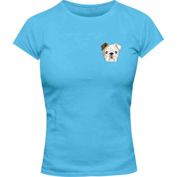 Bulldog Face - Ladies Slim Fit Tee