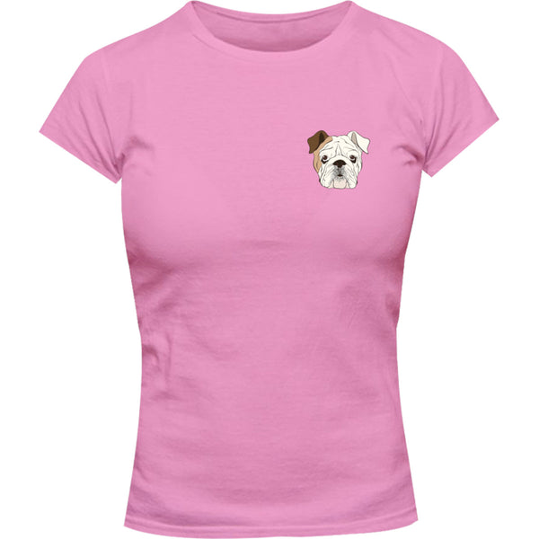 Bulldog Face - Ladies Slim Fit Tee