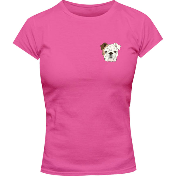 Bulldog Face - Ladies Slim Fit Tee