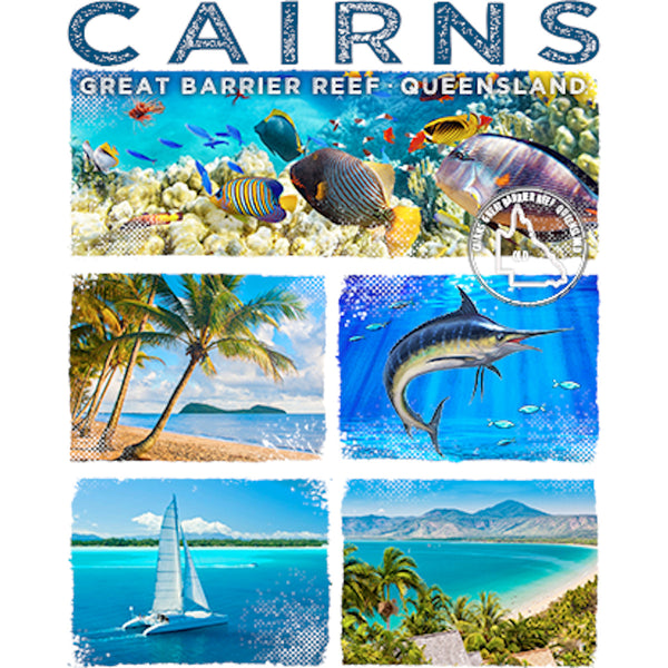 Cairns 5 panel - Ladies Relaxed Fit Tee - Graphic Tees Australia