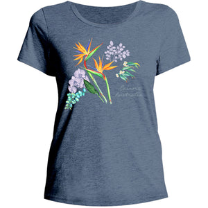 Cairns Australia Floral - Ladies Relaxed Fit Tee - Graphic Tees Australia