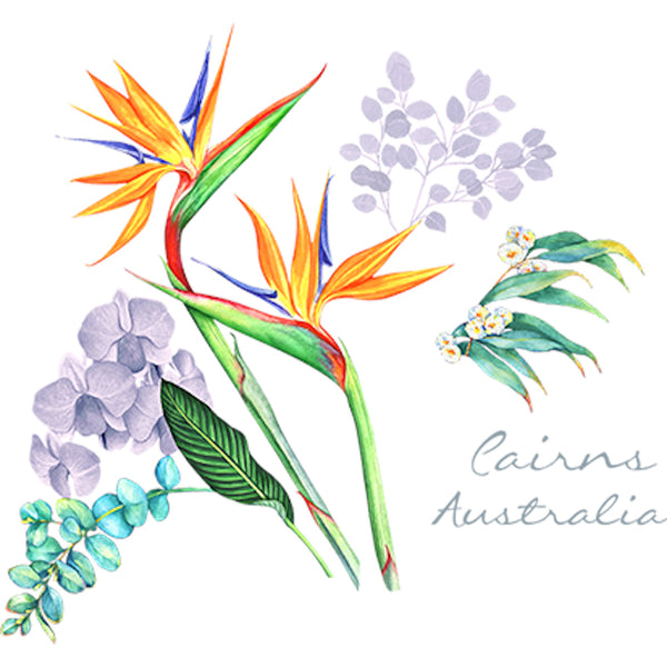 Cairns Australia Floral - Unisex Tee - Graphic Tees Australia