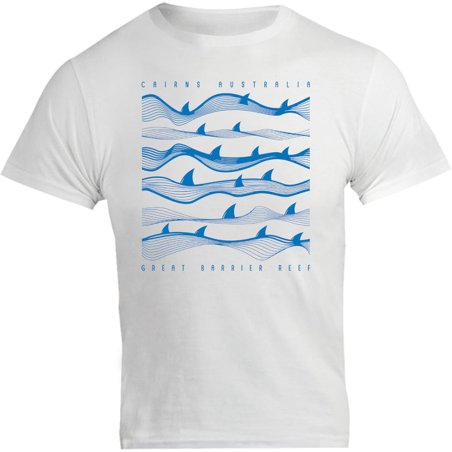 Cairns Australia Shark Waves - Unisex Tee - Graphic Tees Australia