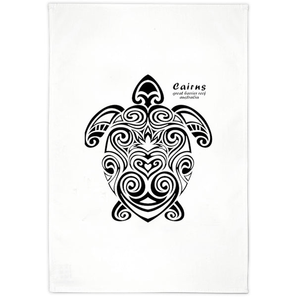 Cairns Turtle Tribal - Tea Towel - Graphic Tees Australia