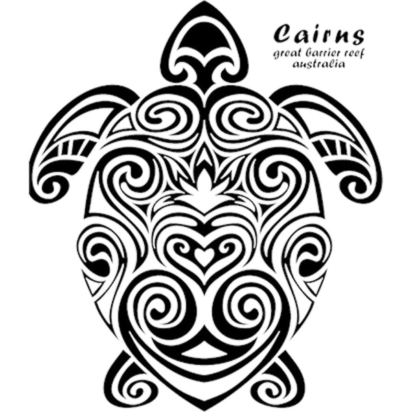 Cairns Turtle Tribal - Tea Towel - Graphic Tees Australia