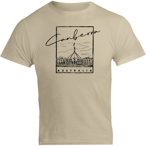 Canberra Australia Parliament in Square - Unisex Tee - Graphic Tees Australia