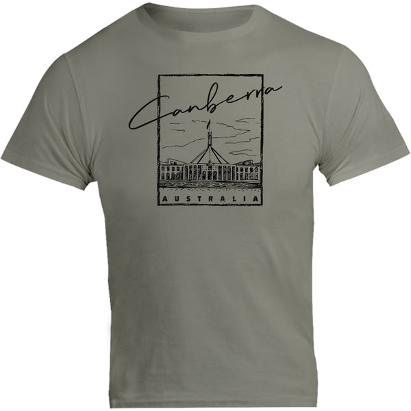 Canberra Australia Parliament in Square - Unisex Tee - Graphic Tees Australia