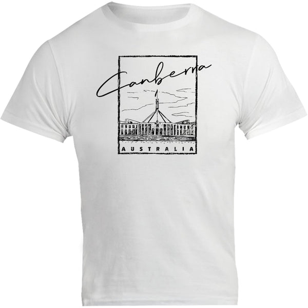 Canberra Australia Parliament in Square - Unisex Tee - Graphic Tees Australia