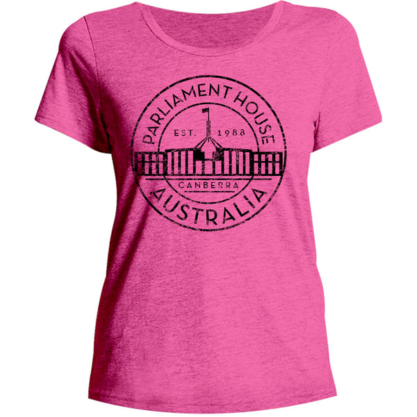 Canberra Australia Varsity Circle - Ladies Relaxed Fit Tee - Graphic Tees Australia