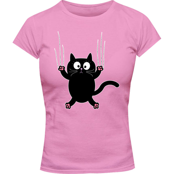 Cat Claw Scratch - Ladies Slim Fit Tee - Graphic Tees Australia