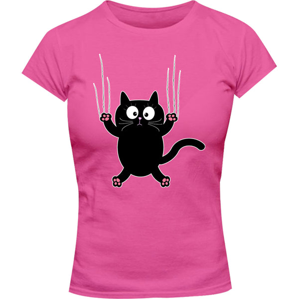 Cat Claw Scratch - Ladies Slim Fit Tee - Graphic Tees Australia