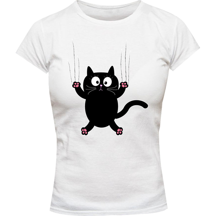 Cat Claw Scratch - Ladies Slim Fit Tee - Graphic Tees Australia