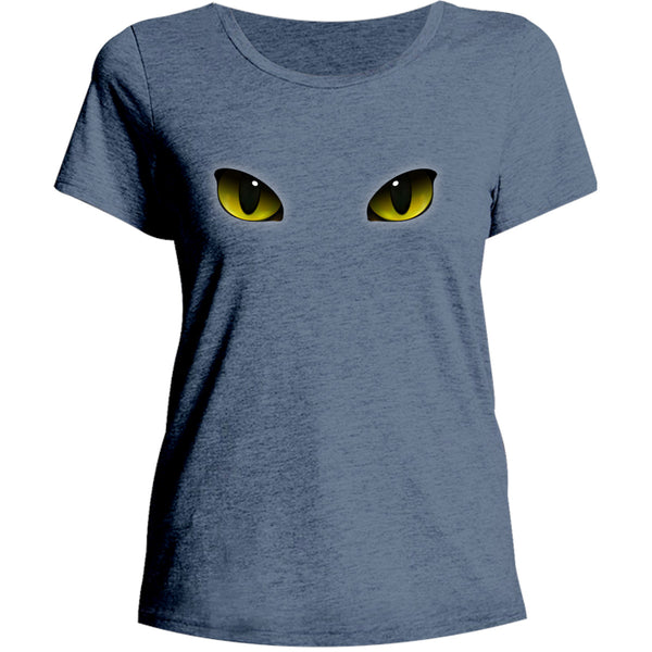 Cat Eyes - Ladies Relaxed Fit Tee - Graphic Tees Australia