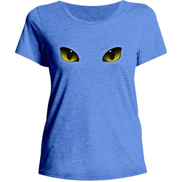 Cat Eyes - Ladies Relaxed Fit Tee - Graphic Tees Australia