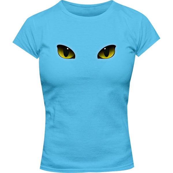 Cat Eyes - Ladies Slim Fit Tee - Graphic Tees Australia