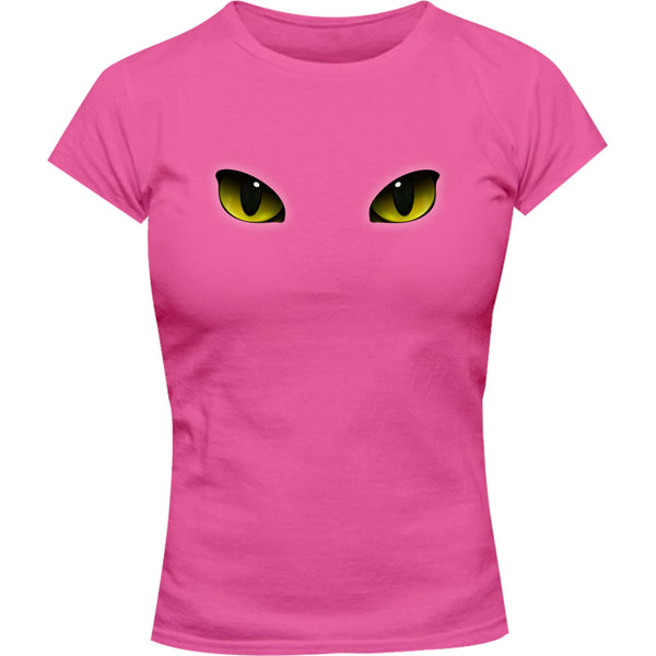 Cat Eyes - Ladies Slim Fit Tee - Graphic Tees Australia