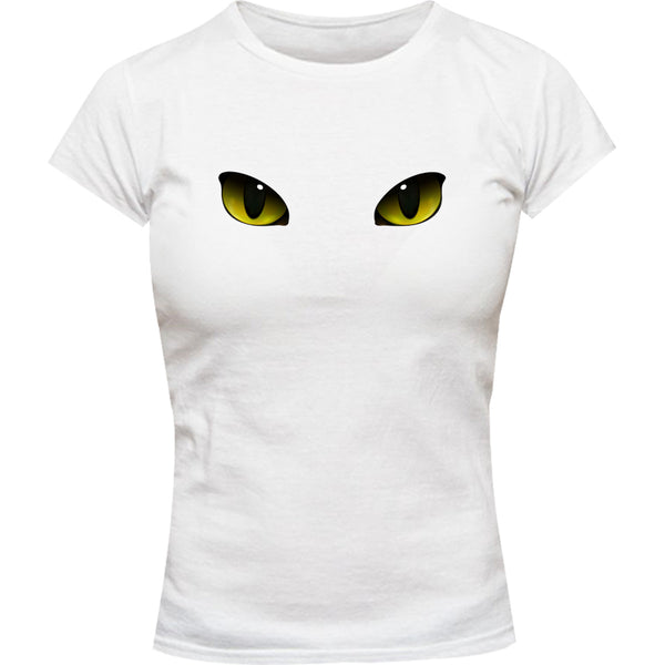 Cat Eyes - Ladies Slim Fit Tee - Graphic Tees Australia