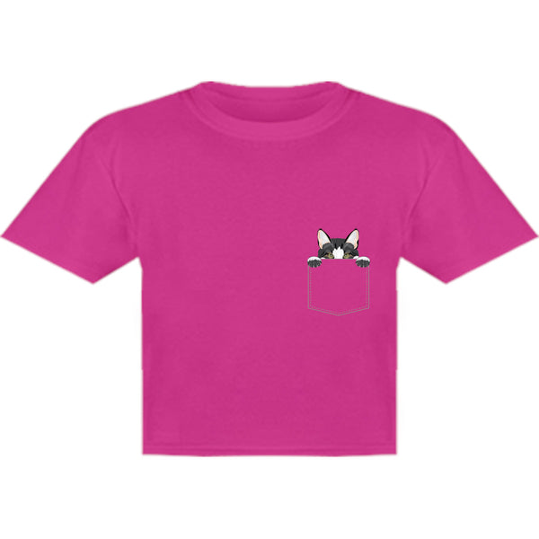 Cat In Pocket - Youth & Infant Tee - Graphic Tees Australia