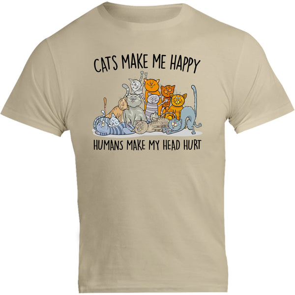 Cats Make Me Happy - Unisex Tee