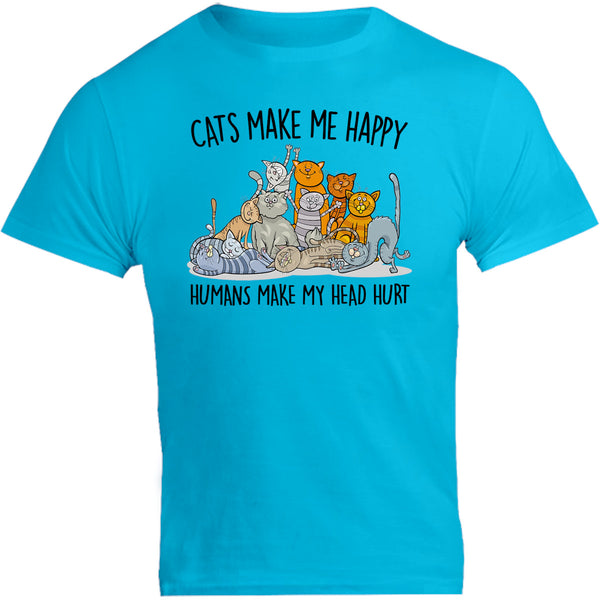 Cats Make Me Happy - Unisex Tee